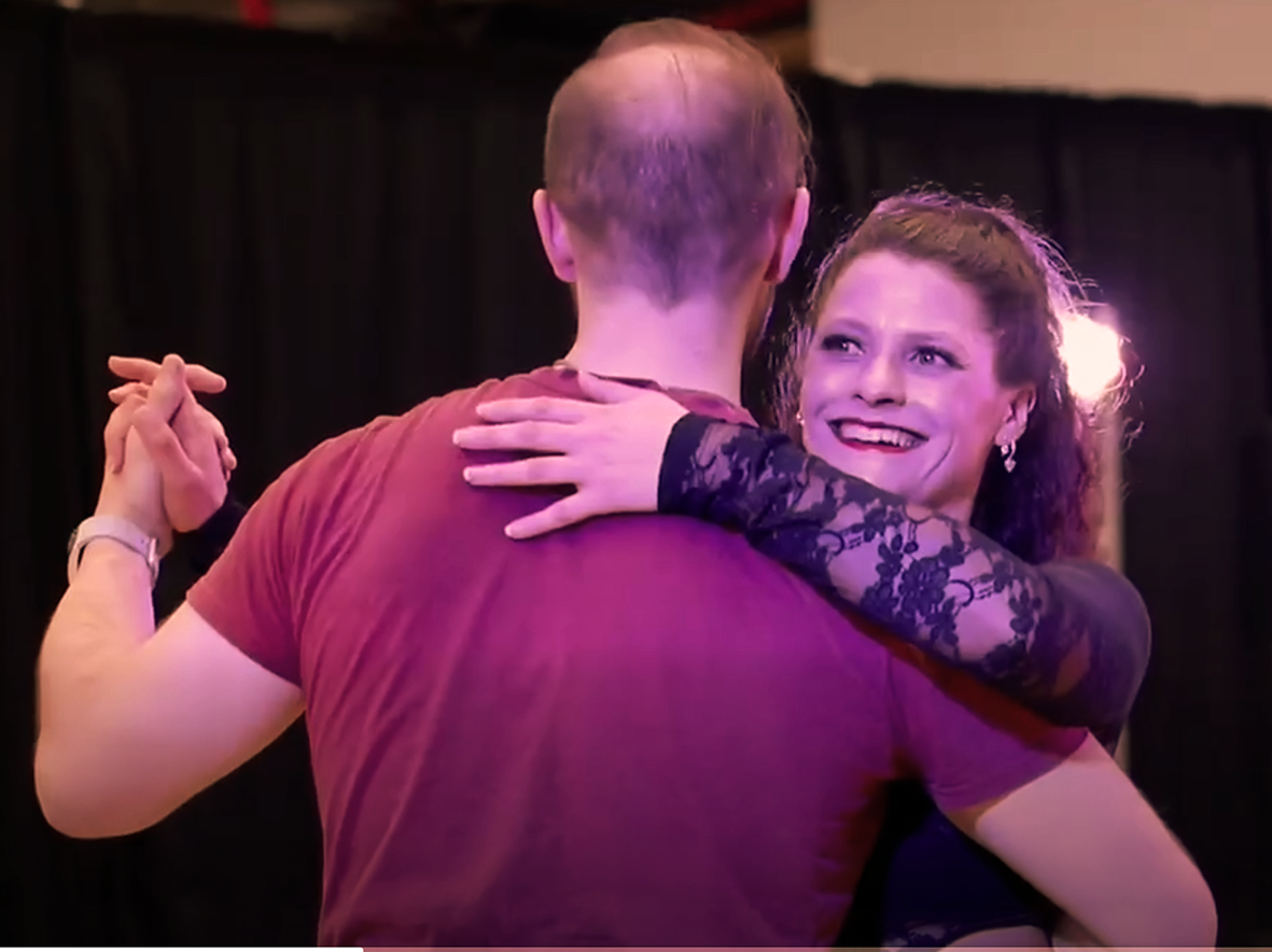 Bachata dancers competing at the NZ Latin Dance Championships